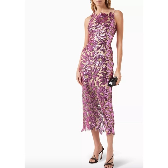 Milly Kinsley Floral Garden Sequin Maxi Dress NWT - Picture 5 of 9